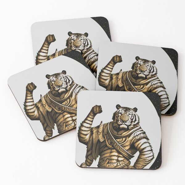 Item preview, flexing tiger man 2023 tileartwork designed and sold by tileartwork.