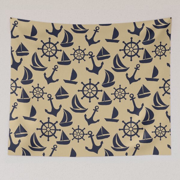 Item preview, Sailing Yellow and Navy designed and sold by AnchoredMae.