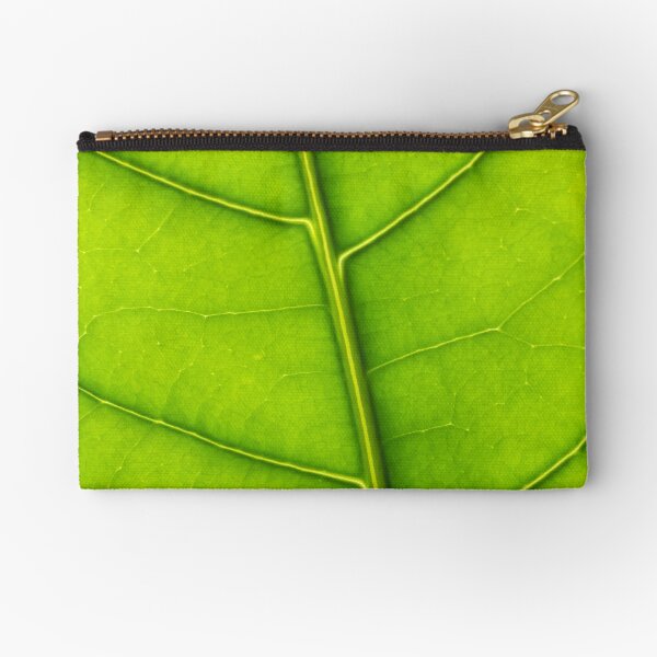 Eco green leaf Zipper Pouch
