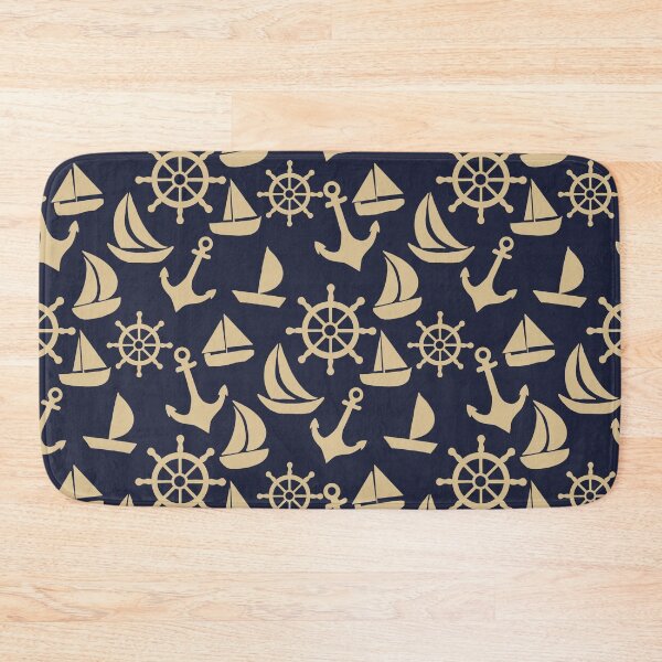 Item preview, Sailing Navy and Yellow designed and sold by AnchoredMae.