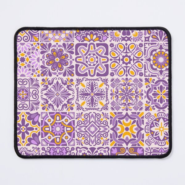 Item preview, Portuguese Tiles - Purple & Yellow designed and sold by PeachyLitchi.