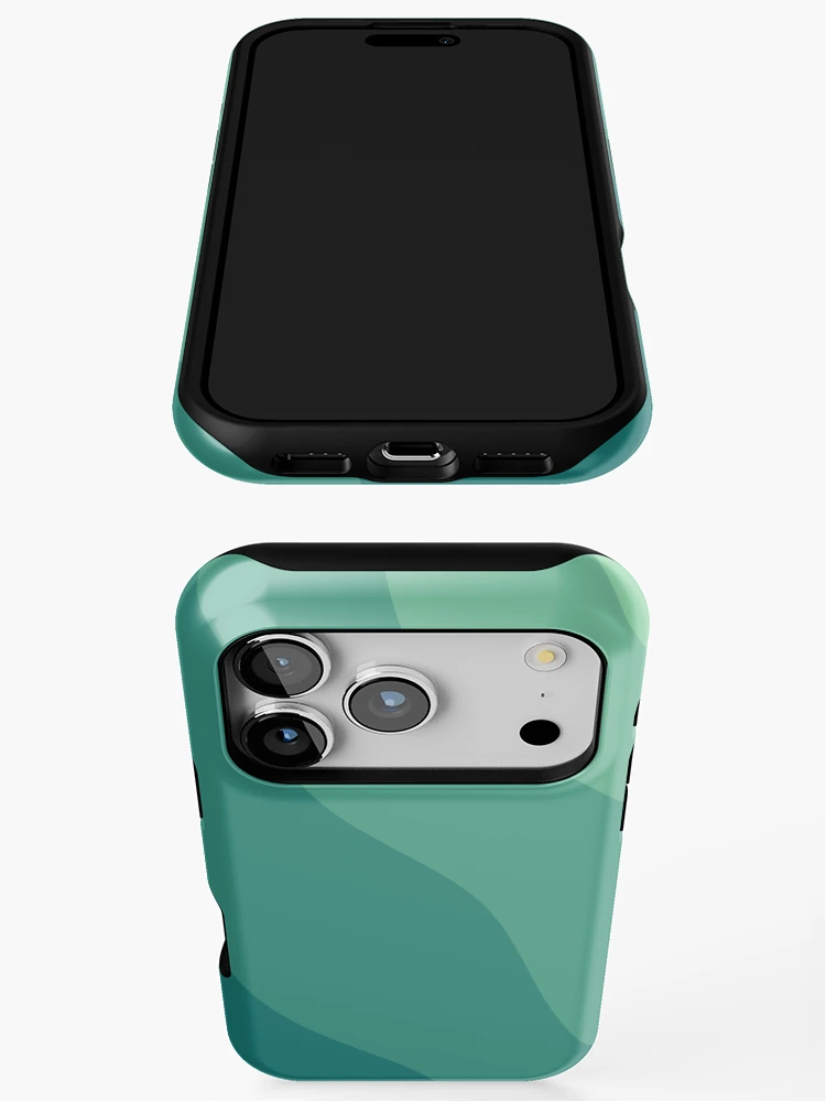 Thumbnail 3 of 4, iPhone Case, Turquoise Ripple Pattern designed and sold by Designs by Fox.