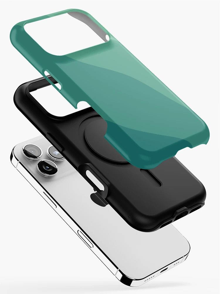 Thumbnail 2 of 4, iPhone Case, Turquoise Ripple Pattern designed and sold by Designs by Fox.