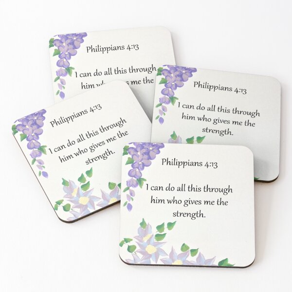 Item preview, Philippians 4 13 on Lilac Flowers designed and sold by Vallee Rose.