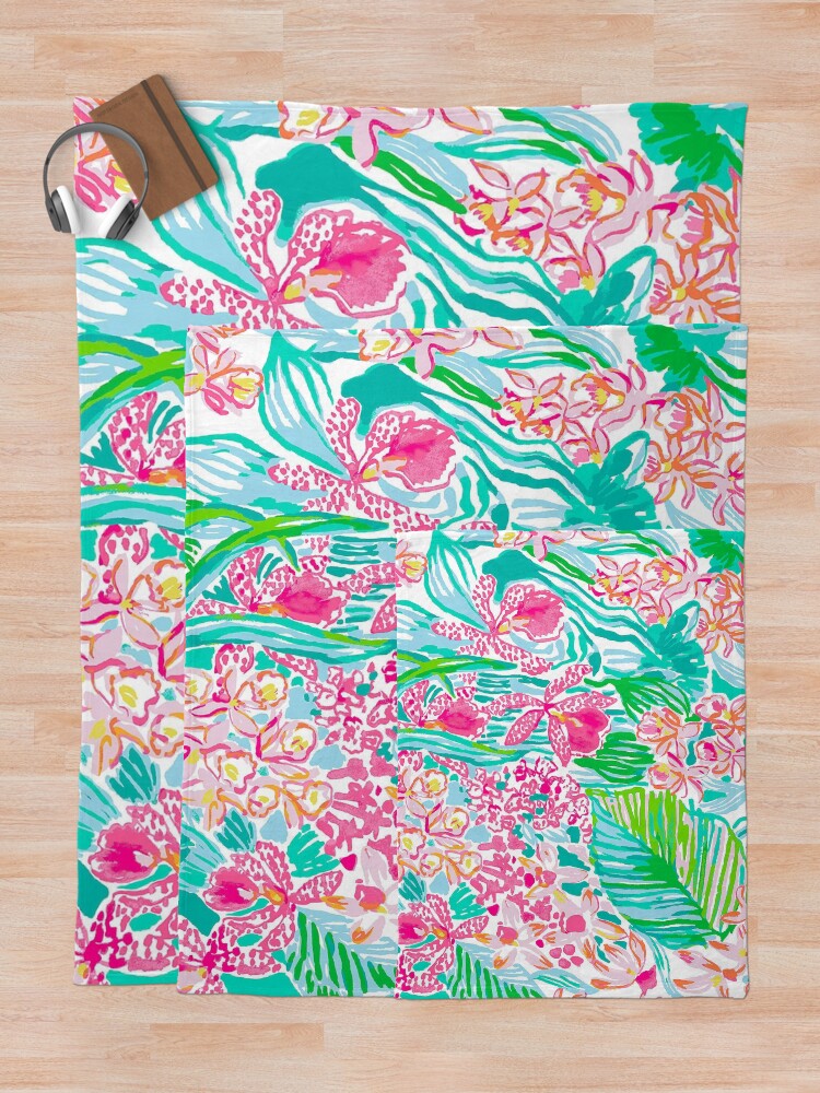 Thumbnail 5 of 6, Throw Blanket, orchid summer designed and sold by FrankieeSalas.