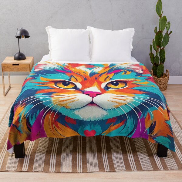 Item preview, Colorful Cat Delight: Vibrant and Colorful Cat Face designed and sold by soumendesigner.