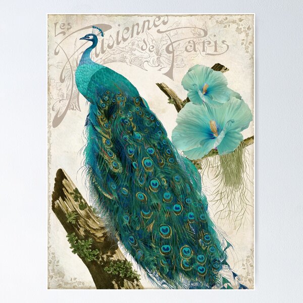 Item preview, Les Paons I designed and sold by Sasha Art Gallery.