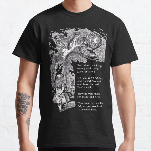 Alice and the Cheshire Cat (for dark background) Classic T-Shirt