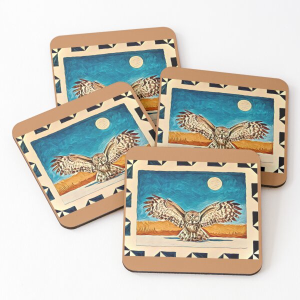 Item preview, Owl Wingspan with Full Moon  designed and sold by oh-bi-me.