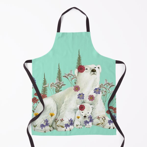 Item preview, Pressed Flowers Polar Bear and Baby designed and sold by Ashley Gagnon.