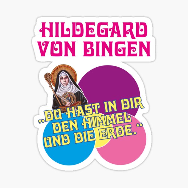 Vista previa del artículo con la obra «Hildegard von Bingen, tienes el cielo y la tierra dentro de ti», diseñado y vendido por Mauswohn.