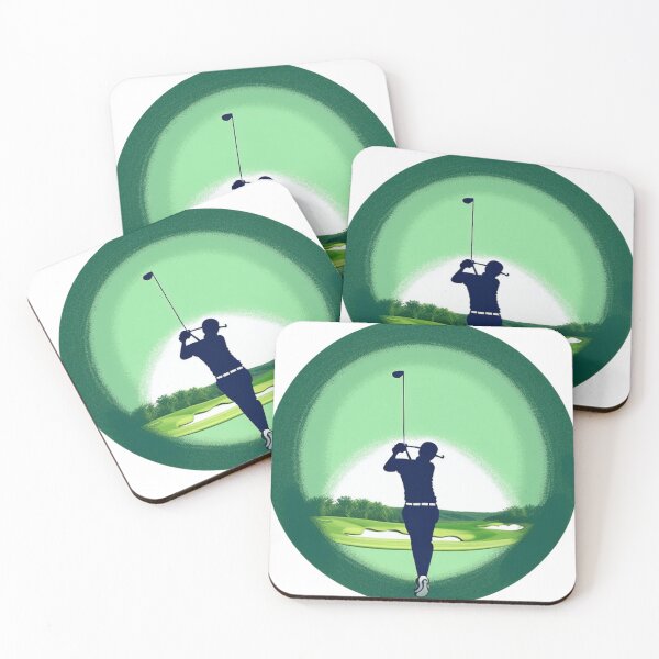 Item preview, a golfer teeing off on a lush green fairway 	 designed and sold by yetmezkadev3.