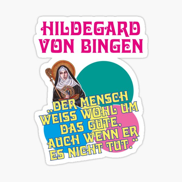 Vista previa del artículo con la obra «Hildegarda de Bingen, cita, la buena», diseñado y vendido por Mauswohn.