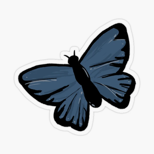 Blue butterfly Sticker for Sale by VikiKL