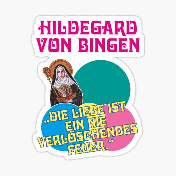 Vista previa del artículo con la obra «Hildegarda de Bingen, cita, amor», diseñado y vendido por Mauswohn.