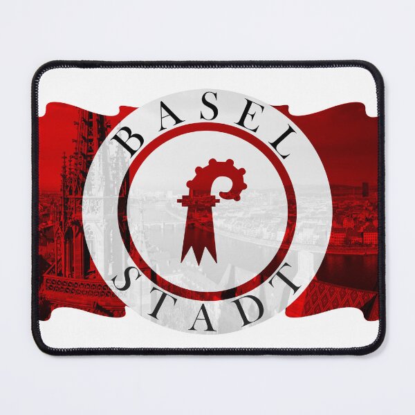 Item preview, Basel city canton flag, riverside charm on Rhine designed and sold by EclecticCharm.