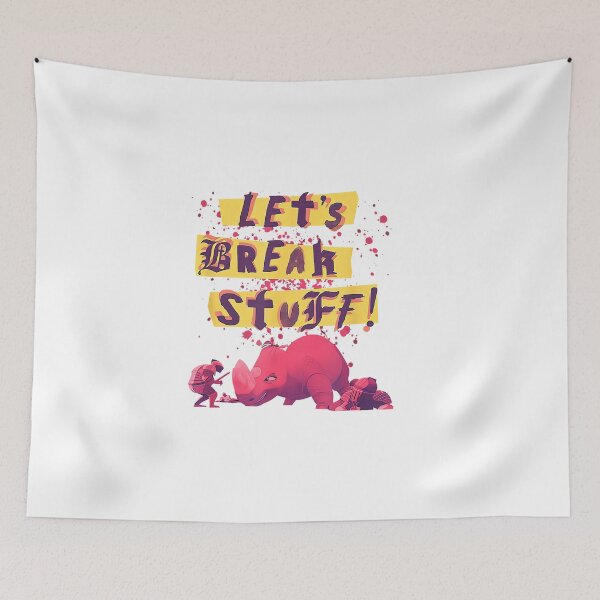 Item preview, Nimona Let’s Break Stuff Rhinoceros Rock Splatter designed and sold by TonyDegenhardt.