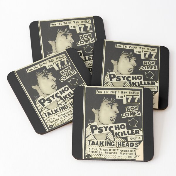 Item preview, Psycho Killer - Talking Heads post-punk concert poster 1977 designed and sold by LeachUpdateArt.