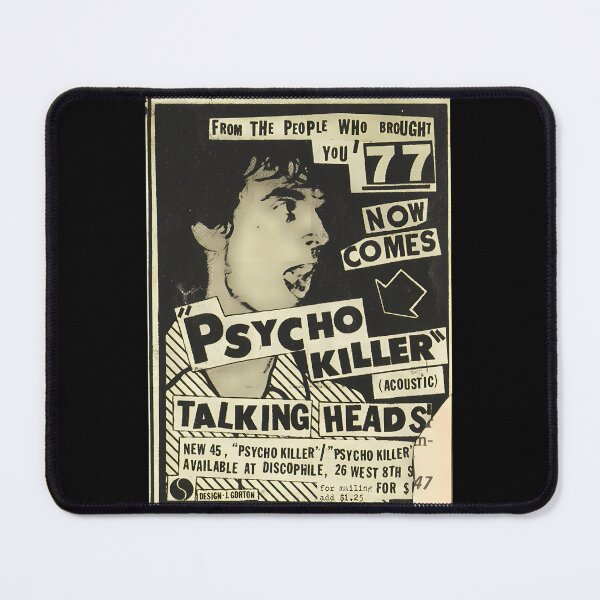 Item preview, Psycho Killer - Talking Heads post-punk concert poster 1977 designed and sold by LeachUpdateArt.