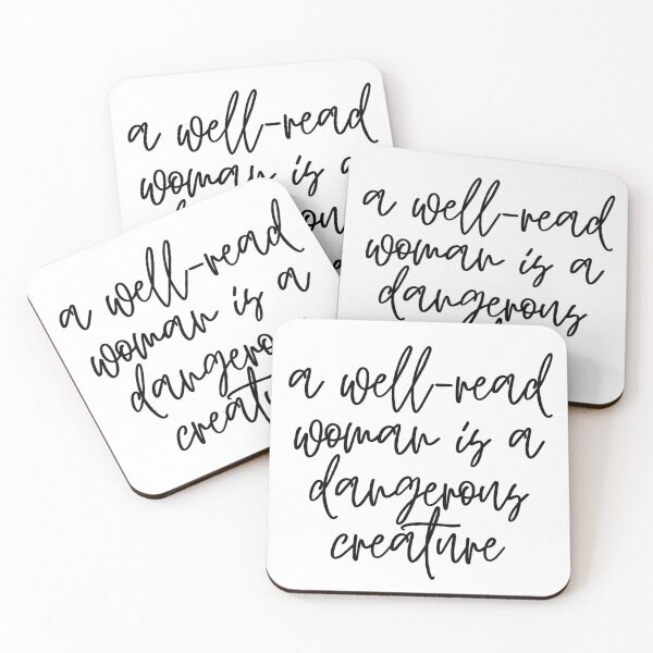 Item preview, a well-read woman is a dangerous creature - beautiful script quote designed and sold by venomouspixie.