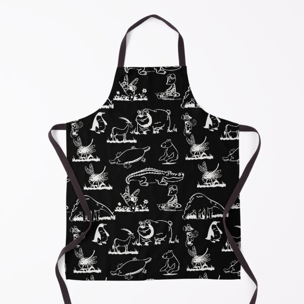 Item preview, Animals outline seamless pattern on black background. designed and sold by Jayjaynaenae.