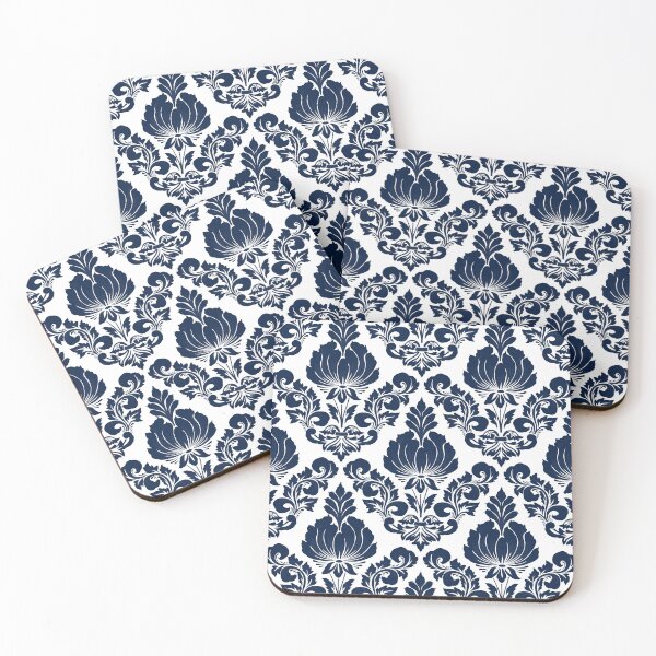 Item preview, Blue Damask Tile Pattern designed and sold by printguys.