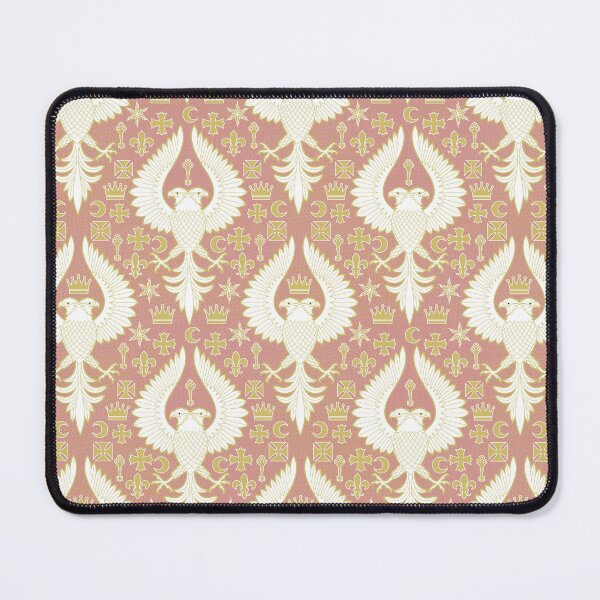 Item preview, Heraldic Eagle - White on Peach designed and sold by Carina Parry Studios.