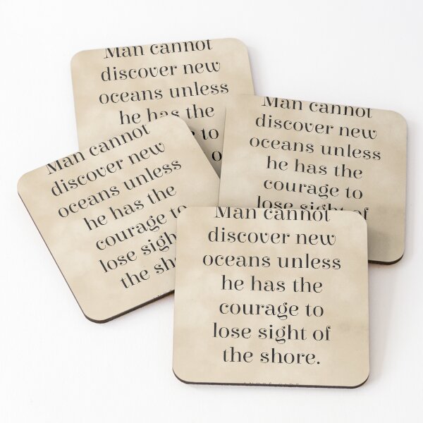 Item preview, Man cannot discover new oceans - Andre Gide Quote - Literature - Typography Print - Vintage designed and sold by Studio Grafiikka.