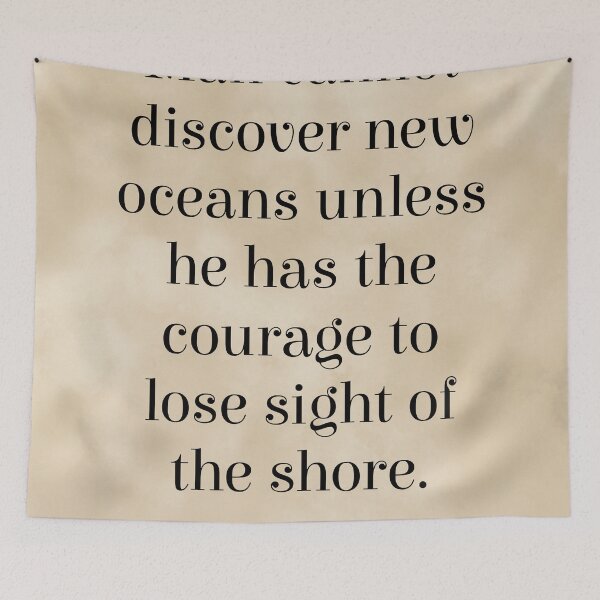 Item preview, Man cannot discover new oceans - Andre Gide Quote - Literature - Typography Print - Vintage designed and sold by Studio Grafiikka.