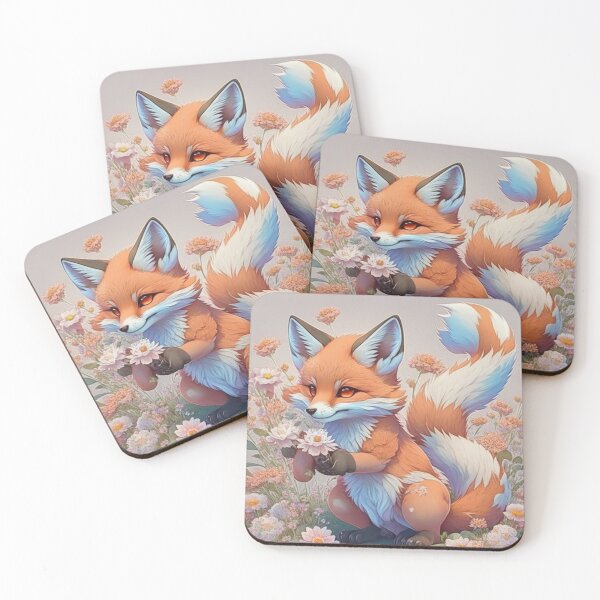 Item preview, fox using its paw to paint designed and sold by valeriethomass.