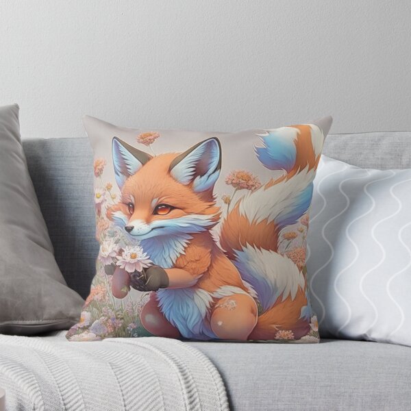 Item preview, fox using its paw to paint designed and sold by valeriethomass.