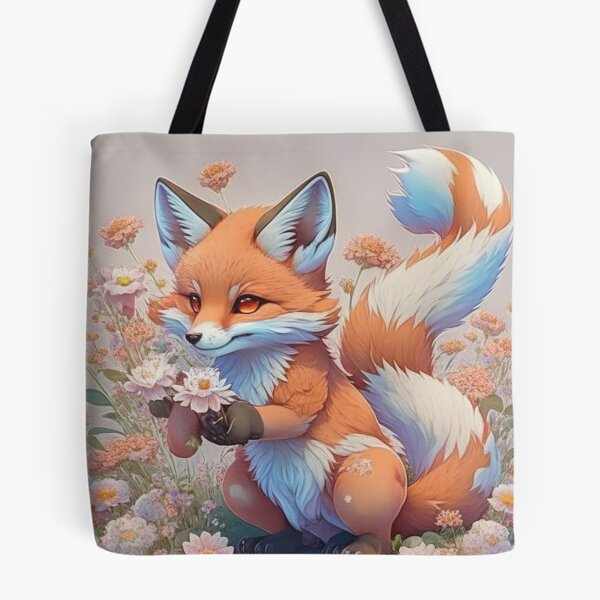 Item preview, fox using its paw to paint designed and sold by valeriethomass.