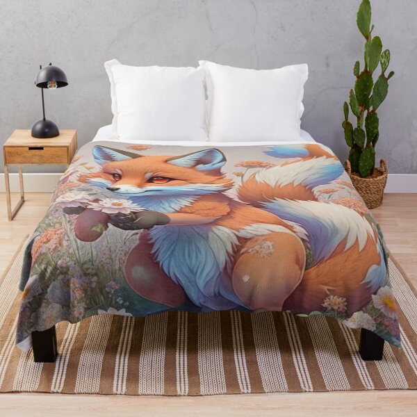 Item preview, fox using its paw to paint designed and sold by valeriethomass.