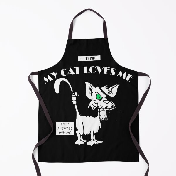 Item preview, I think my cat loves me but I could be wrong - white  designed and sold by Corinne Alexa Jackson.