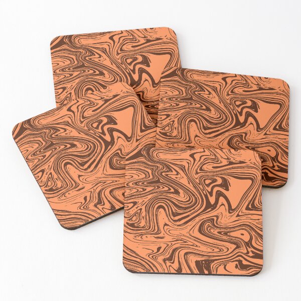 Item preview, Alcester 01 - Contemporary Abstract - Fluid Painting - Marbling Art - Coffee Brown designed and sold by Studio Grafiikka.