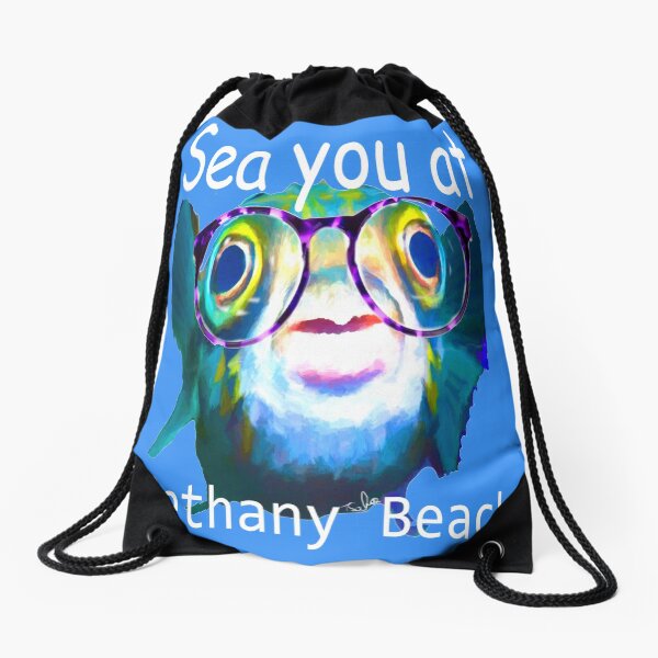 Sea You at Bethany Beach by Tom Sachse Drawstring Bag