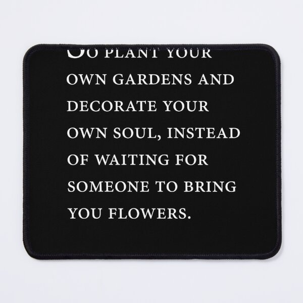 Item preview, Jorge Luis Borges Quote - So plant your own gardens 2 - Minimal, Typography Print - Literature designed and sold by Studio Grafiikka.