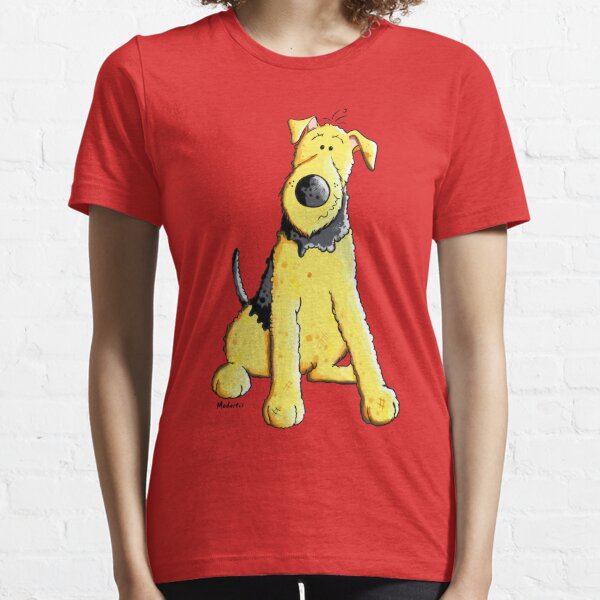 Fluffy Airedale Terrier Dog Cartoon Essential T-Shirt