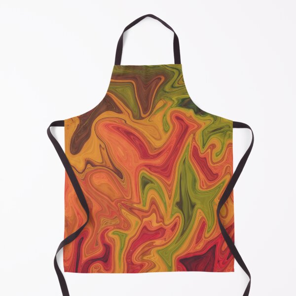 Aperçu de l'œuvre Alder - Contemporary Abstract - Fluid Painting - Marbling Art - Sheen Green, Orange créée et vendue par Studio Grafiikka.