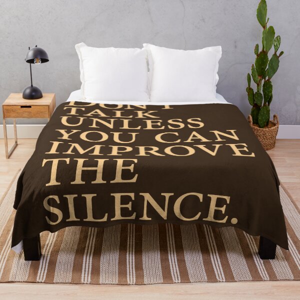 Item preview, Jorge Luis Borges Quote - Don't talk unless you can improve the silence 3 - Minimalist, Typography designed and sold by Studio Grafiikka.