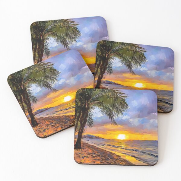 Item preview, Hawaiian Beach at Sunset designed and sold by ArtFactoryAI.