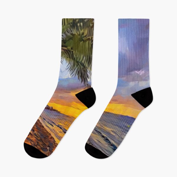 Item preview, Hawaiian Beach at Sunset designed and sold by ArtFactoryAI.