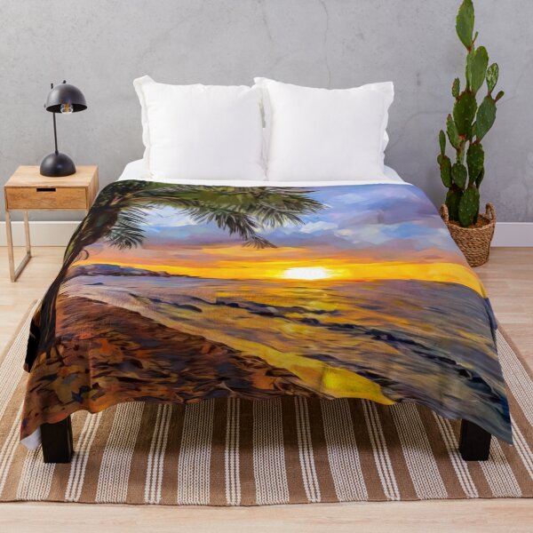 Item preview, Hawaiian Beach at Sunset designed and sold by ArtFactoryAI.