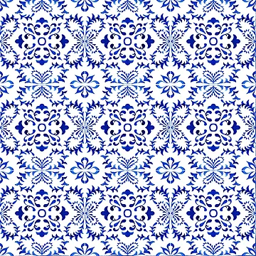 Artwork thumbnail, BlueTile Pattern by printguys