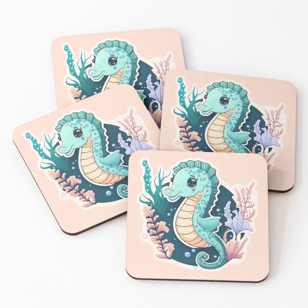 Item preview, Kawaii Seahorse Cute Aquatic Sea World Life designed and sold by GregInJapanShop.