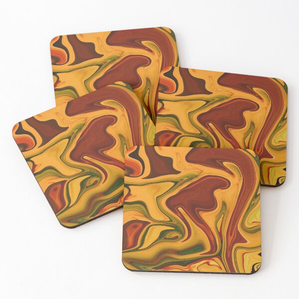 Item preview, Alistair -  Contemporary Abstract - Fluid Painting - Marbling Art - Bran Red, Dandelion designed and sold by Studio Grafiikka.