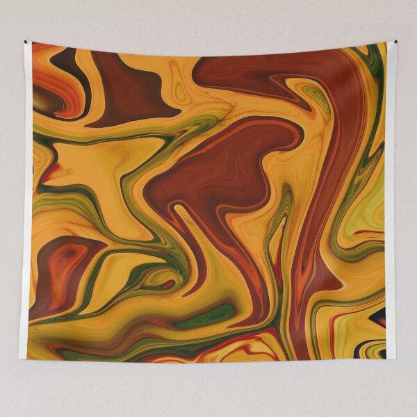 Item preview, Alistair -  Contemporary Abstract - Fluid Painting - Marbling Art - Bran Red, Dandelion designed and sold by Studio Grafiikka.