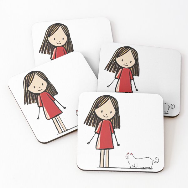 Item preview, Cat Meets Girl designed and sold by Cat & Puppy.