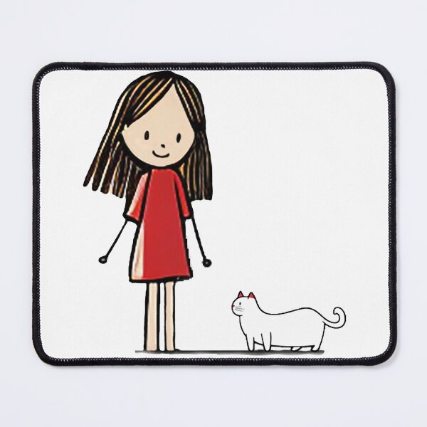 Item preview, Cat Meets Girl designed and sold by Cat & Puppy.