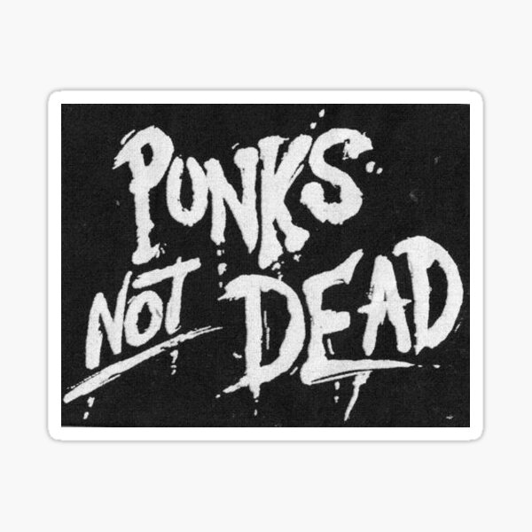 Punks Not Dead Pattern Sticker By Steveothehero Redbubble